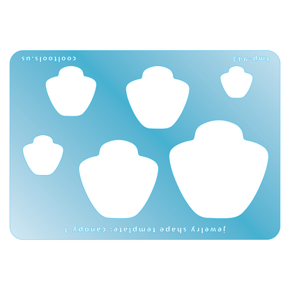 blue plastic Jewelry Shape Template - Canopy 1