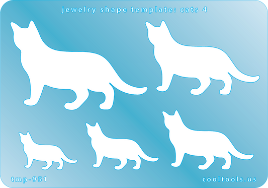 blue plastic Jewelry Shape Template - Cats 4


Includes 1 design in 5 graduated sizes. Sizes are from 28mm to 70mm.

Our special surface makes it easy to find these templates on your workbench, but allows clarity for positioning.