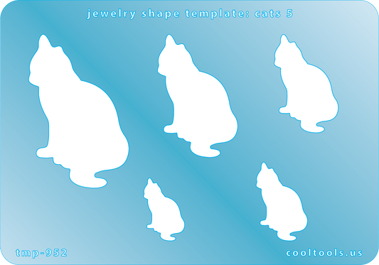 blue plastic Jewelry Shape Template - Cats 5


Includes 1 design in 5 graduated sizes. Sizes are from 20mm to 50mm.

Our special surface makes it easy to find these templates on your workbench, but allows clarity for positioning. 