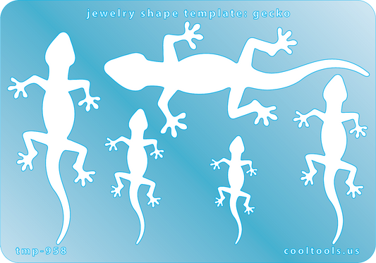 blue plastic Jewelry Shape Template - Gecko


Includes 1 design in 5 graduated sizes. Sizes are from 38mm to 87mm.

Our special surface makes it easy to find these templates on your workbench, but allows clarity for positioning.