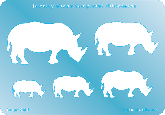 blue plastic Jewelry Shape Template - Rhinoceros


Includes 1 design in 5 graduated sizes. Sizes are from 25mm to 59mm.

Our special surface makes it easy to find these templates on your workbench, but allows clarity for positioning.