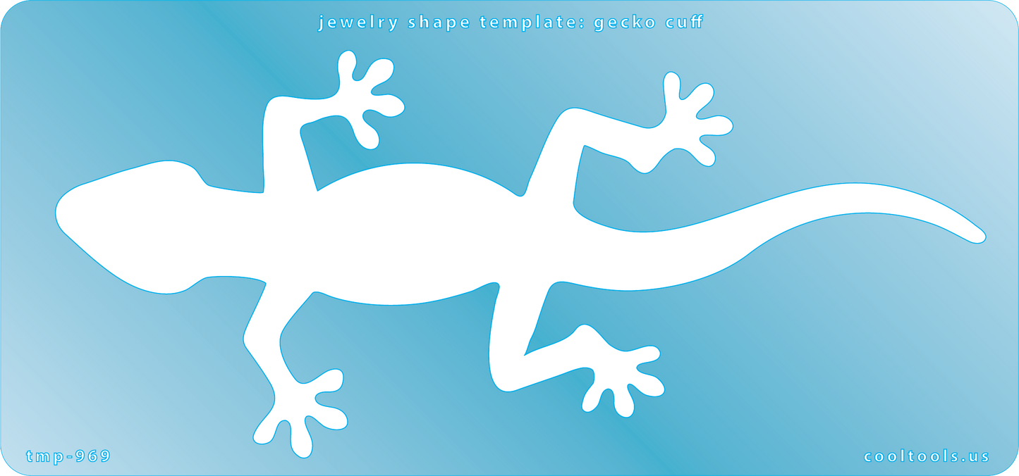 blue plastic Jewelry Shape Template - Gecko Cuff


Size is 7.5 inches wide

Our special surface makes it easy to find these templates on your workbench, but allows clarity for positioning.