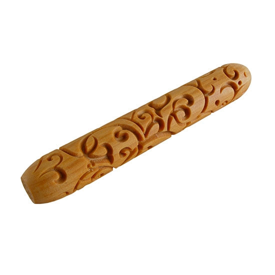 Wooden Hand Roller - Curlicue