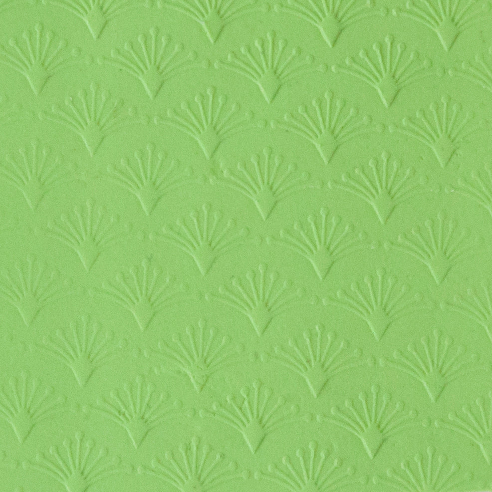 sample of Texture Smith Texture Mat - Geometrics Collection - Art Deco in green clay