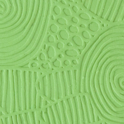 sample of Texture Mat - Botanical Symphony Collection - Botanical Grotto in green clay