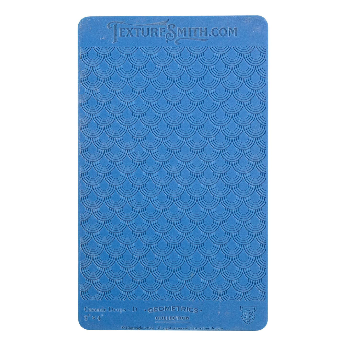 blue Texture Mat - Geometrics Collection - Cascade Drop