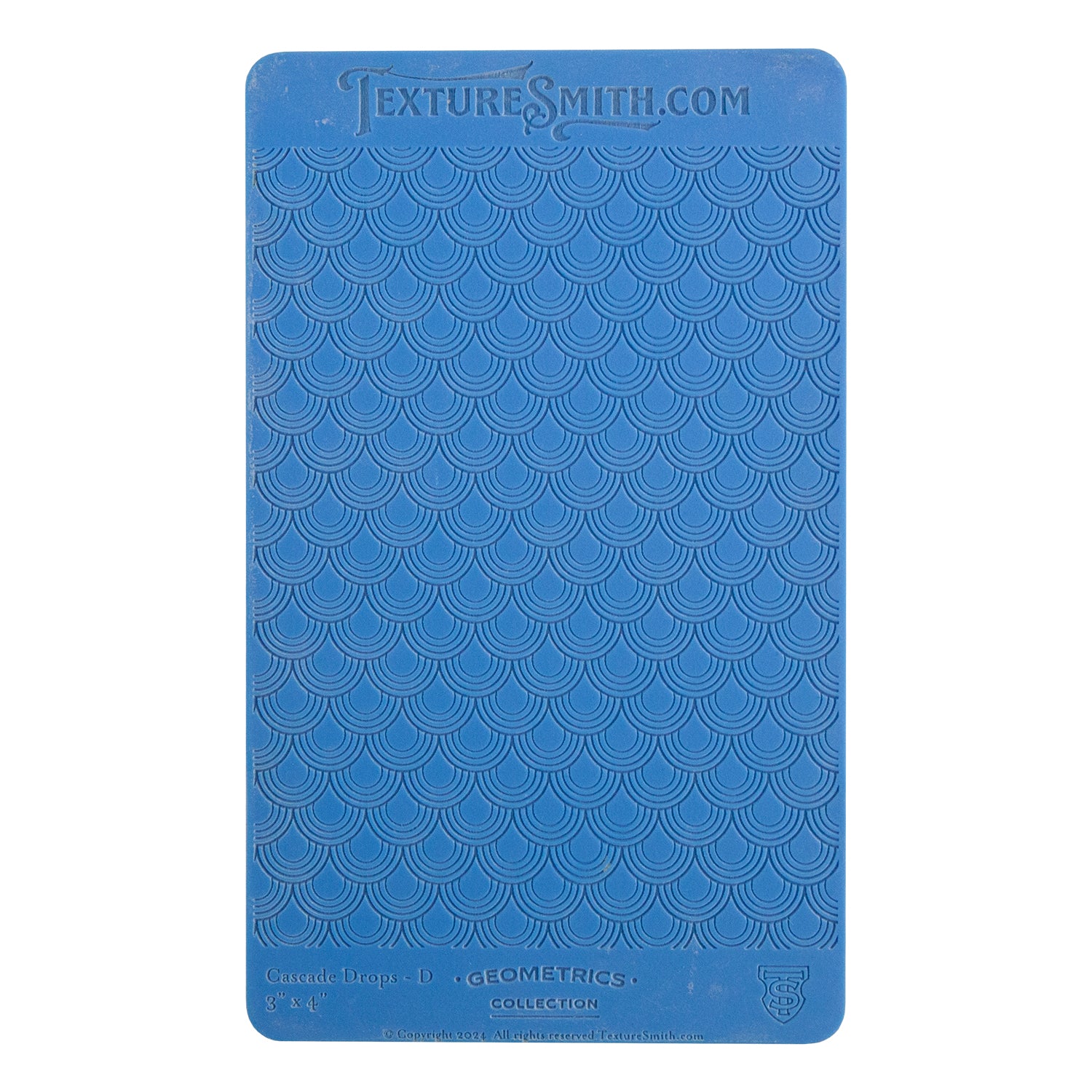 blue Texture Mat - Geometrics Collection - Cascade Drop
