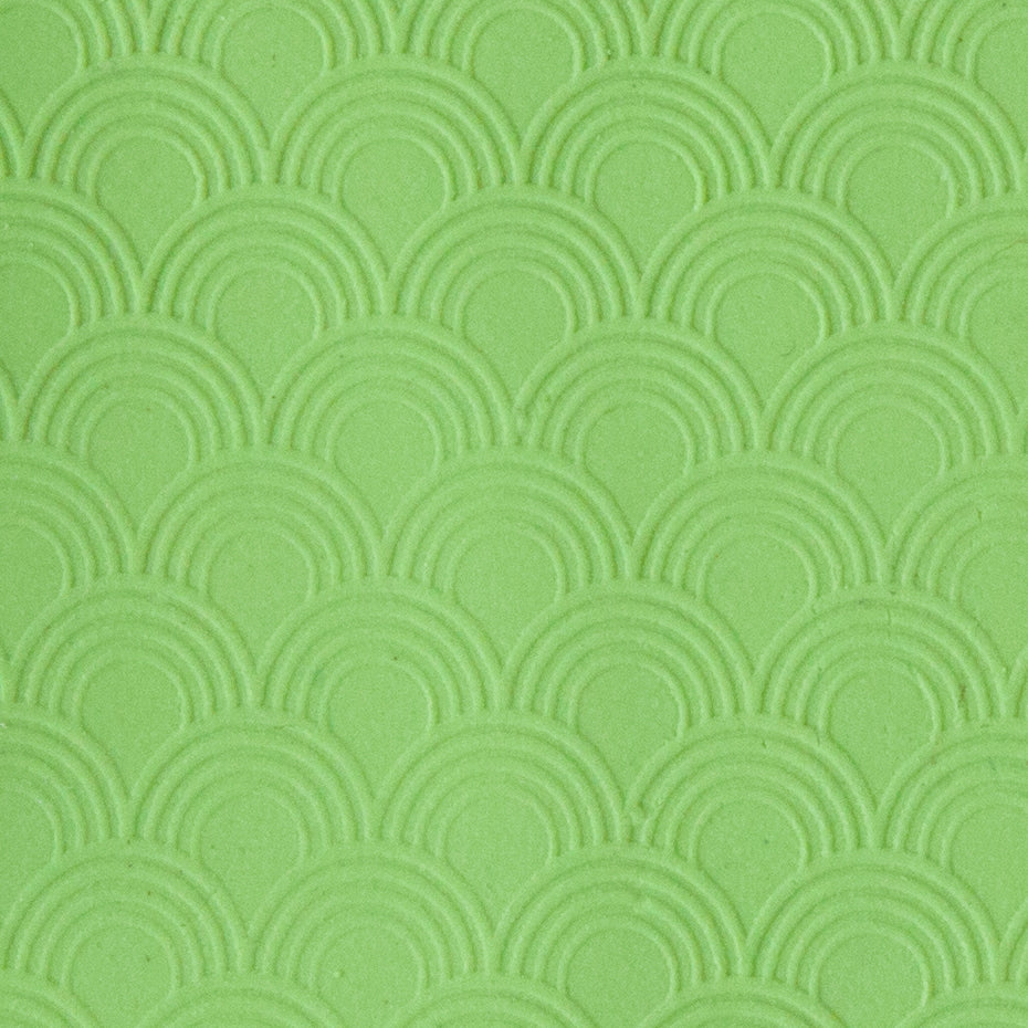 sample of Texture Mat - Geometrics Collection - Cascade Drop in green clay