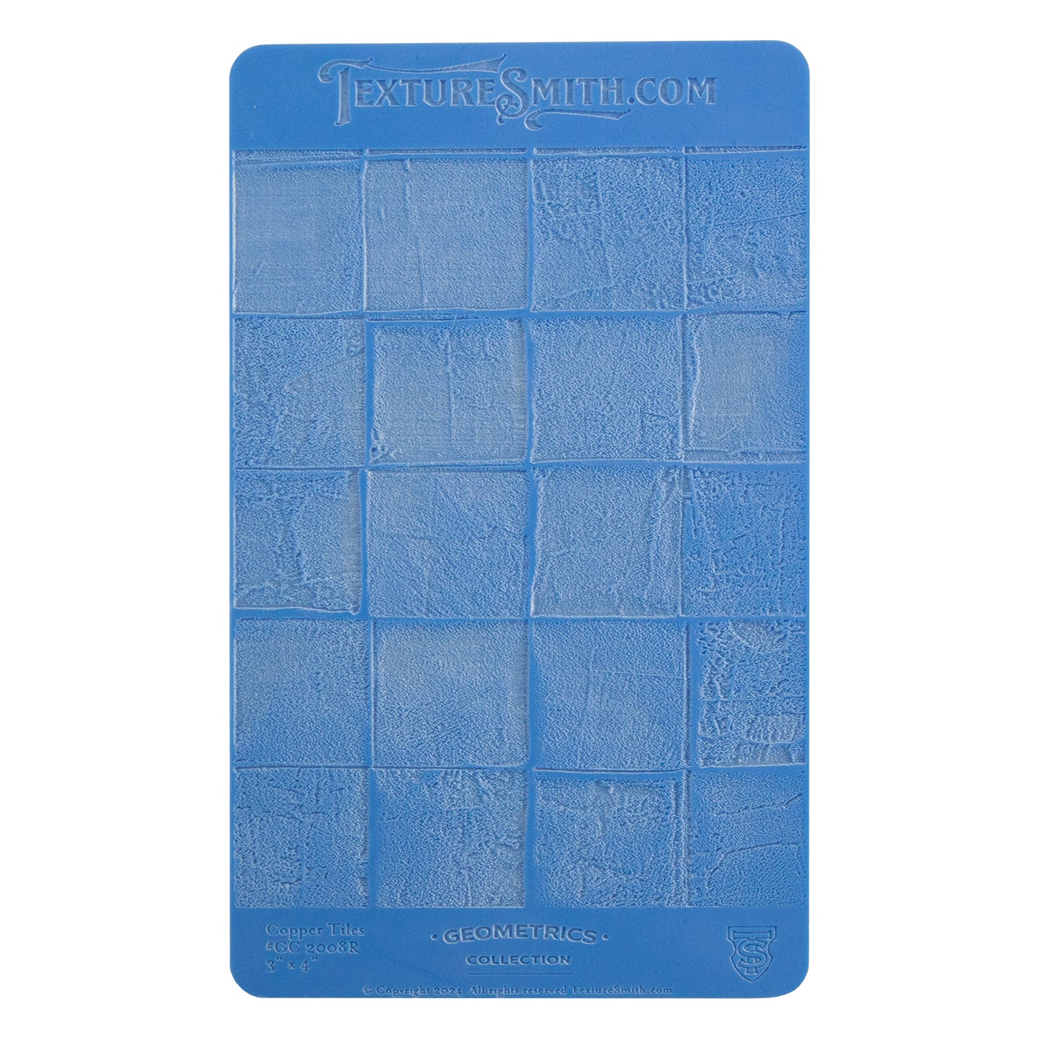 blue Texture Mat - Geometrics Collection - Copper Tiles