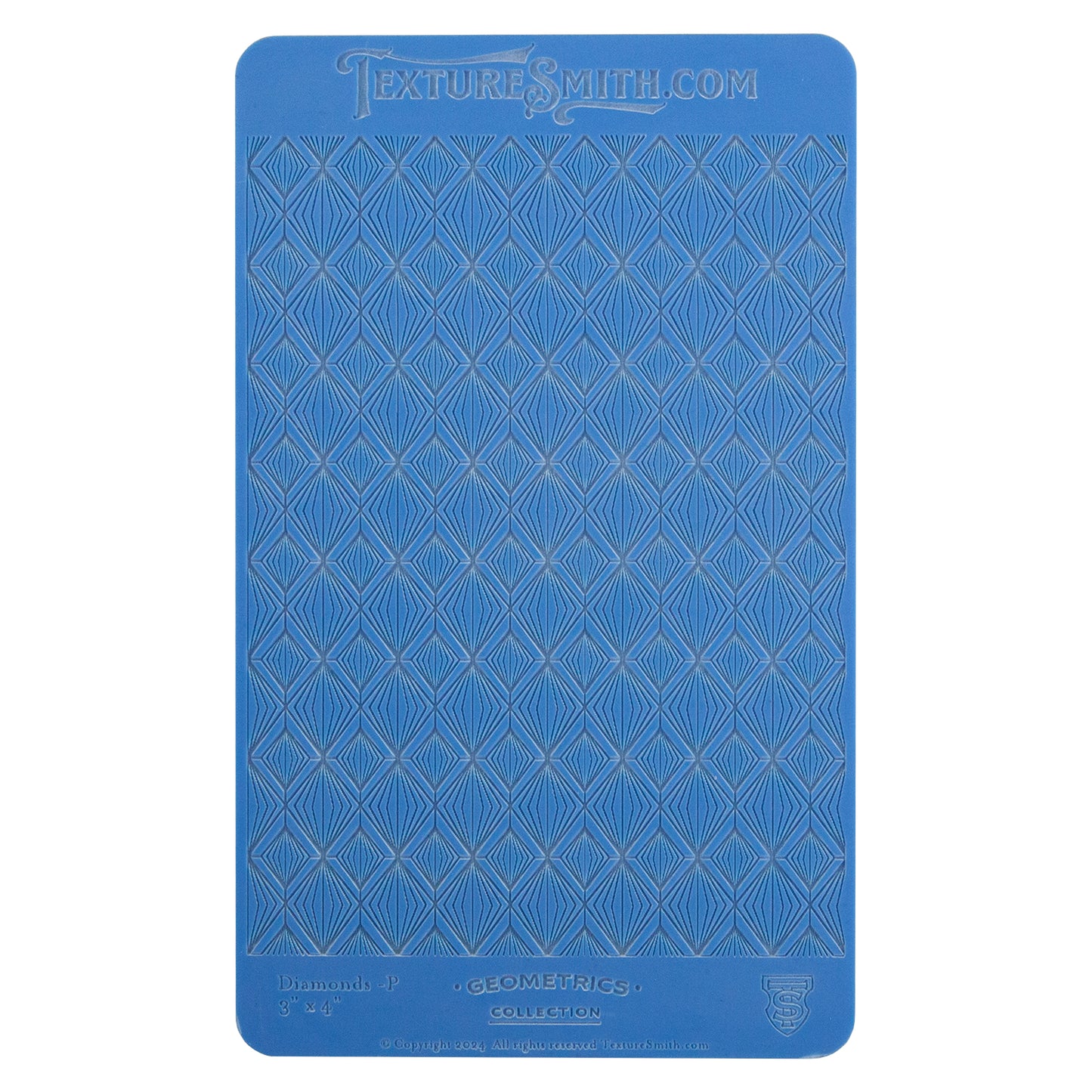 blue Texture Mat - Geometrics Collection - Diamonds