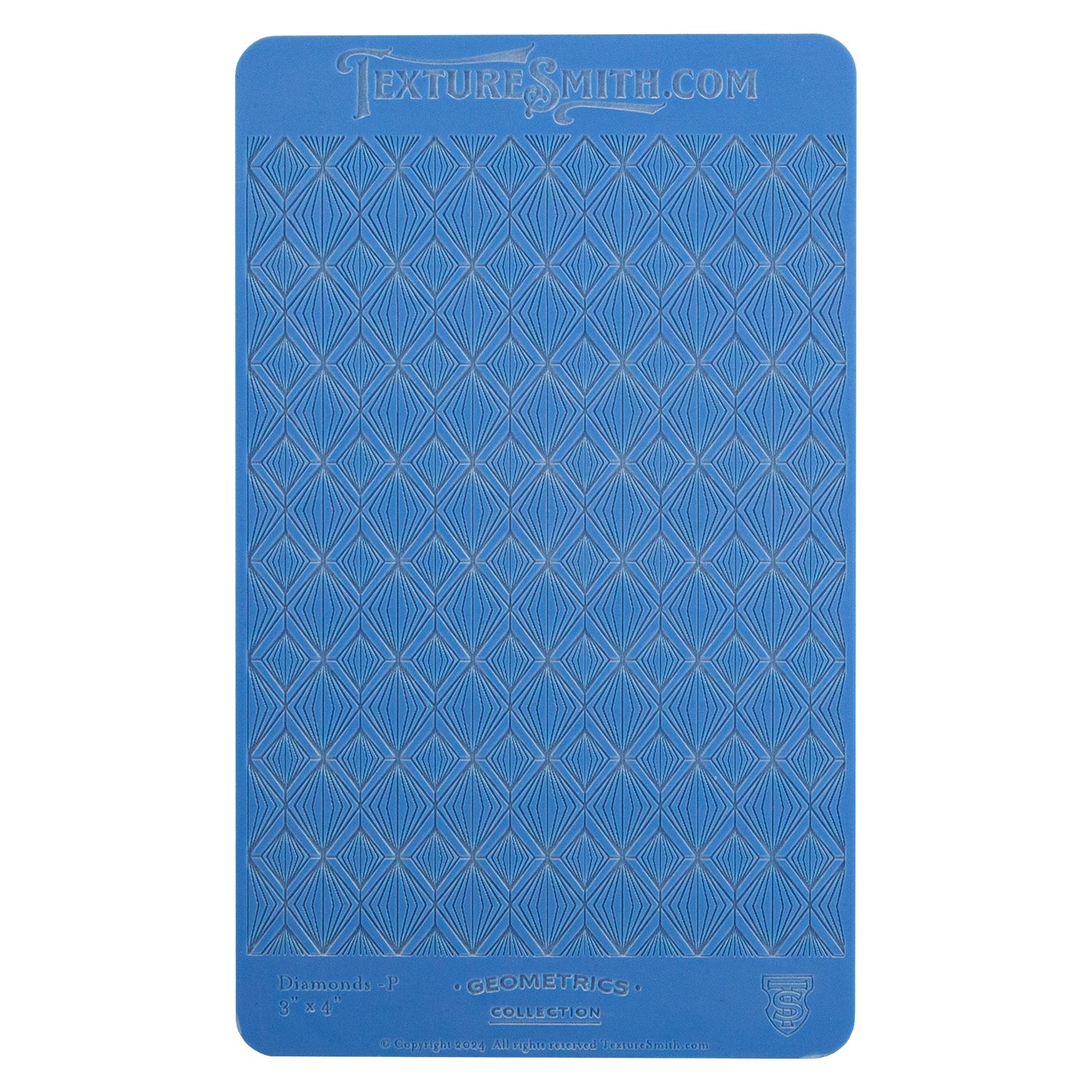 blue Texture Mat - Geometrics Collection - Diamonds