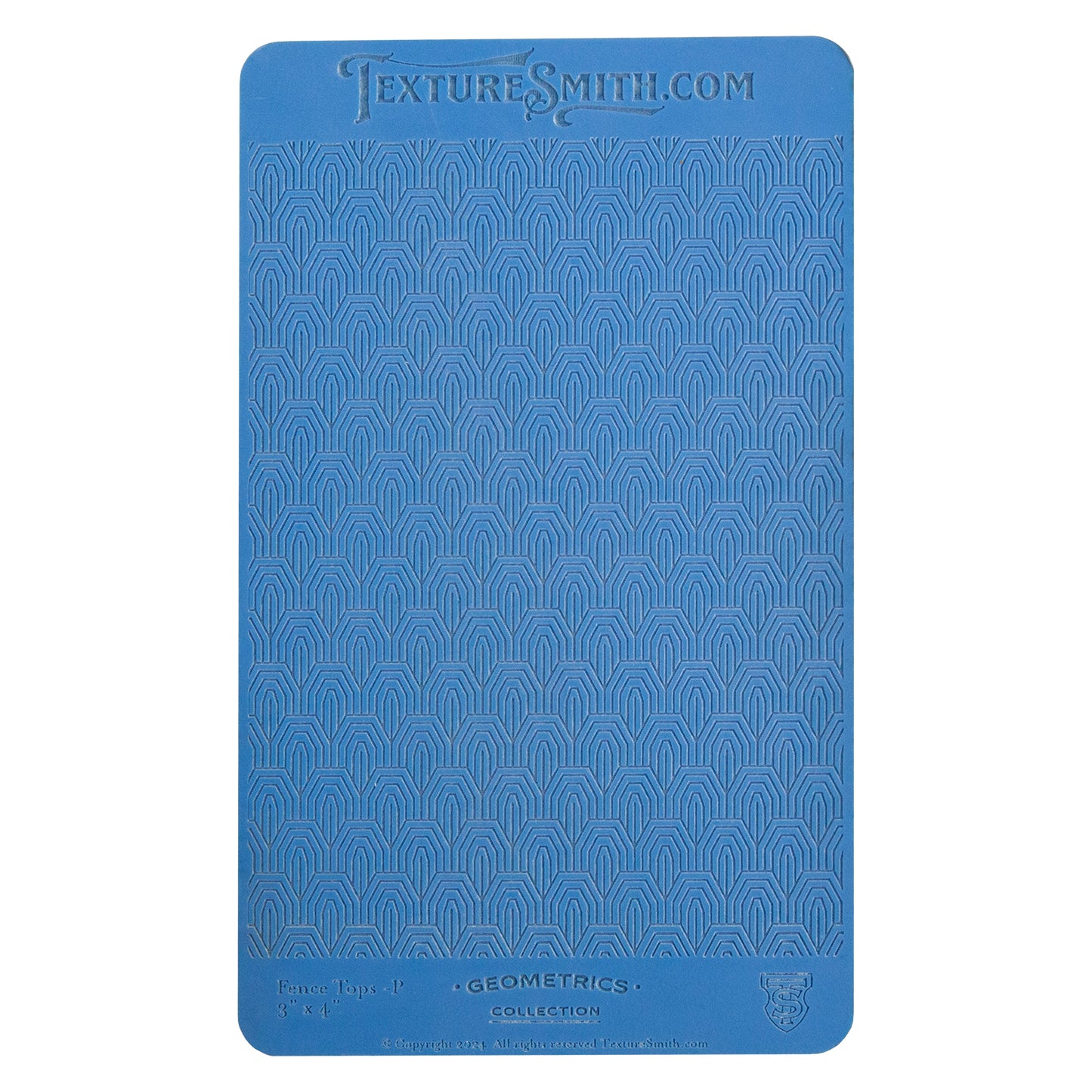 blue Texture Mat - Geometrics Collection - Fence Tops