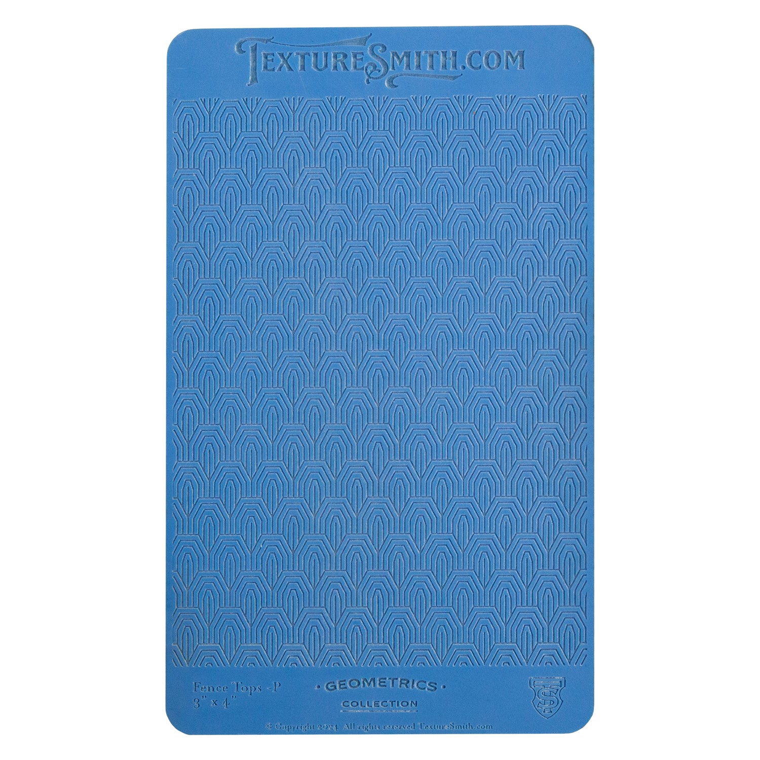 blue Texture Mat - Geometrics Collection - Fence Tops