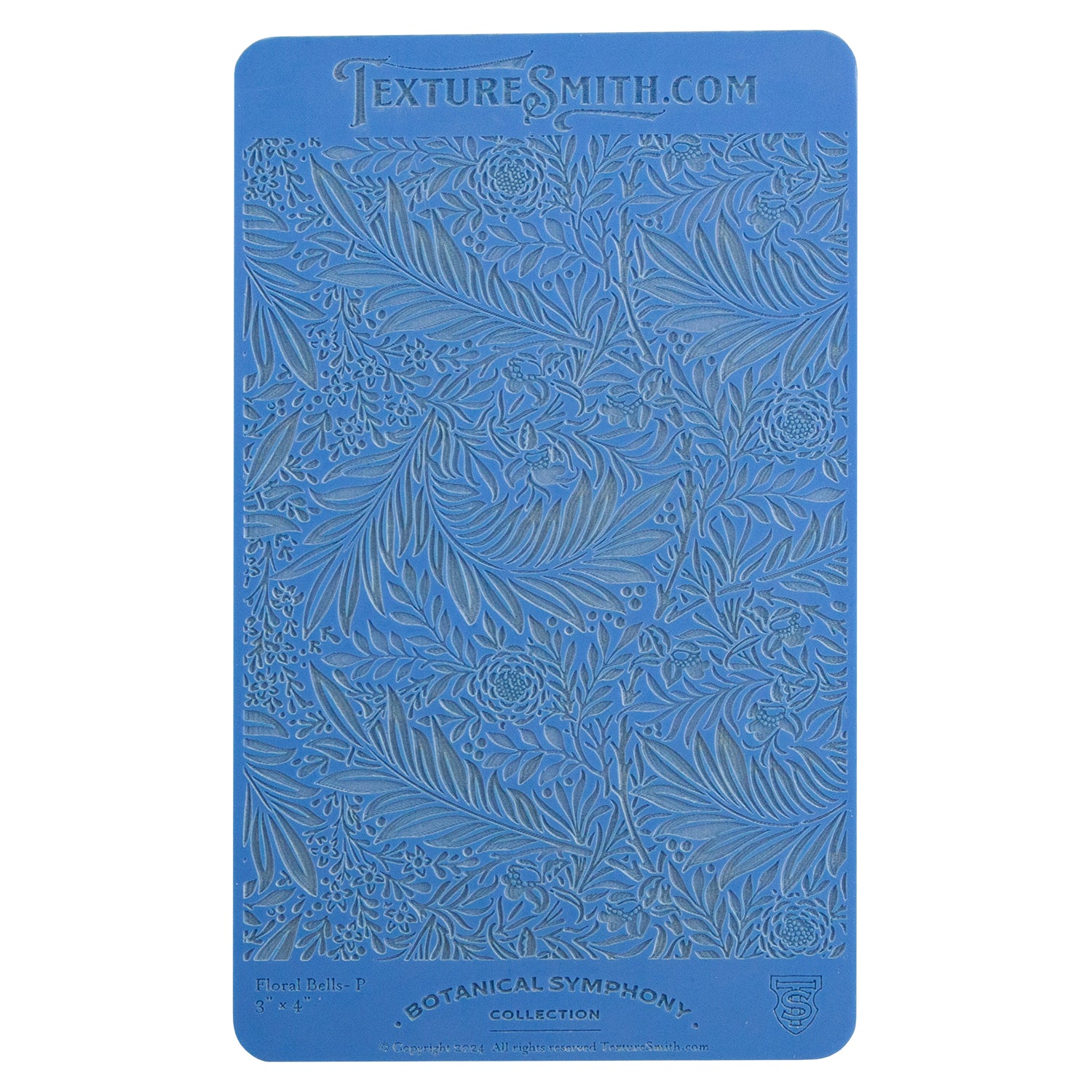 blue Texture Mat - Botanical Symphony Collection - Floral Bells