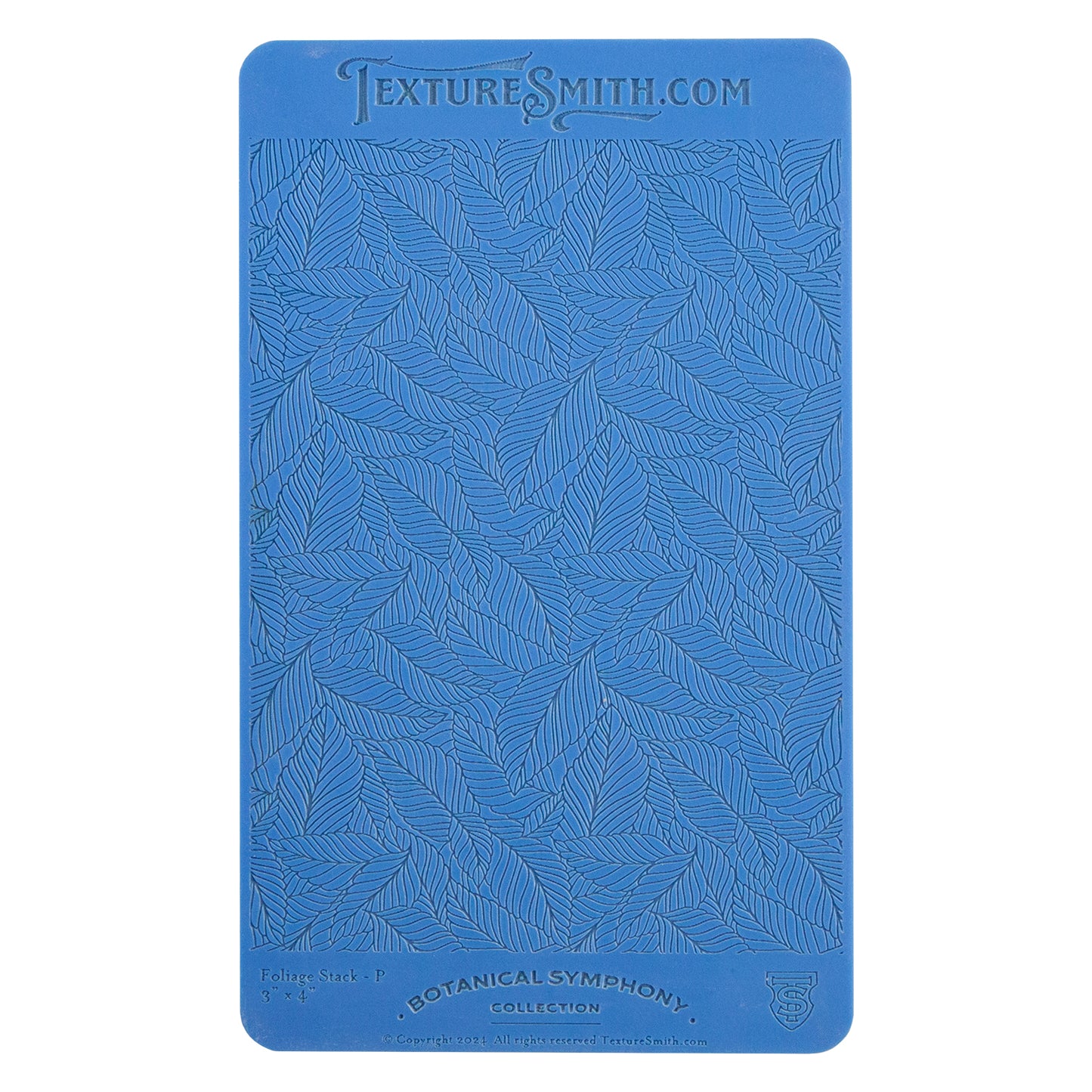 blue Texture Mat - Botanical Symphony Collection - Foliage Stack