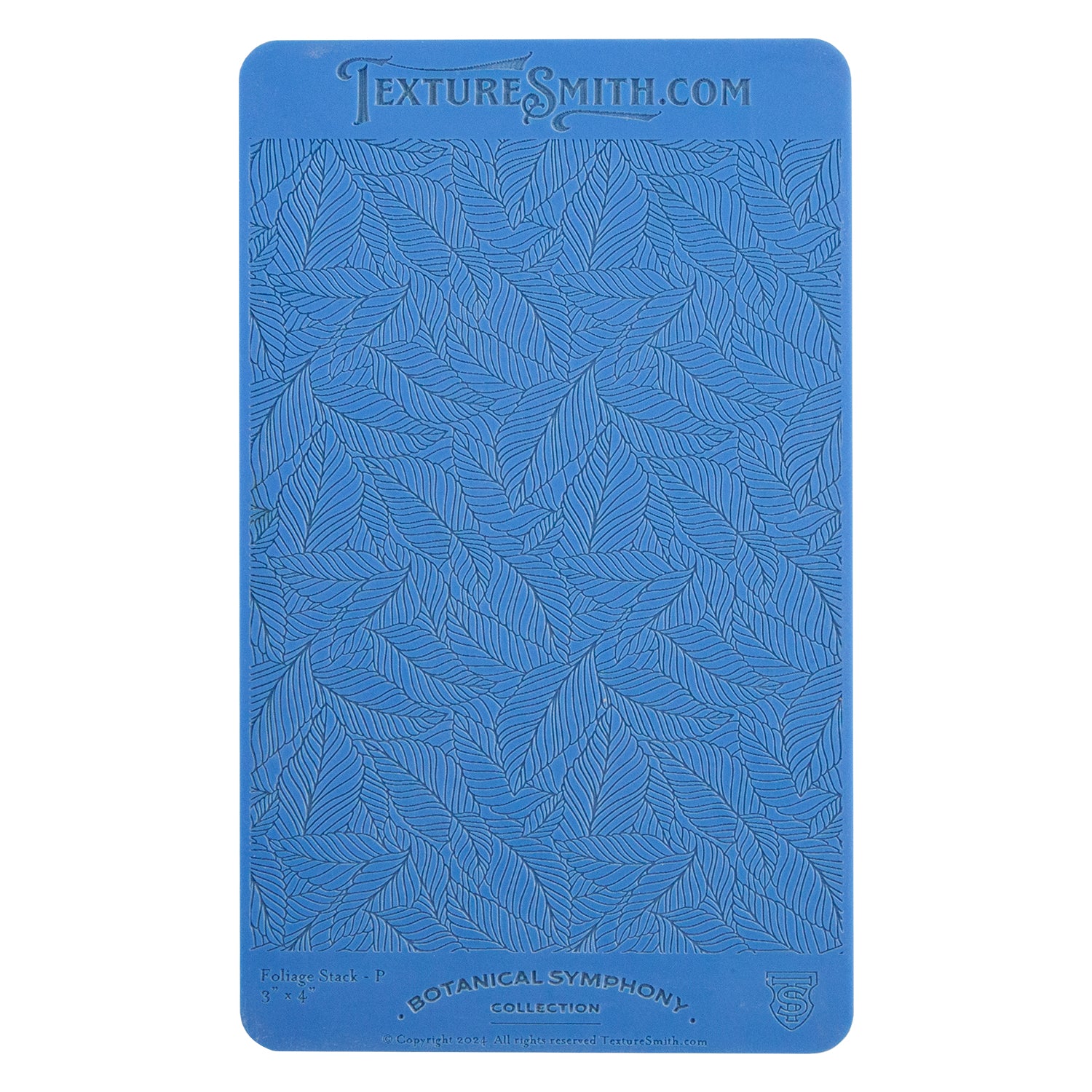 blue Texture Mat - Botanical Symphony Collection - Foliage Stack