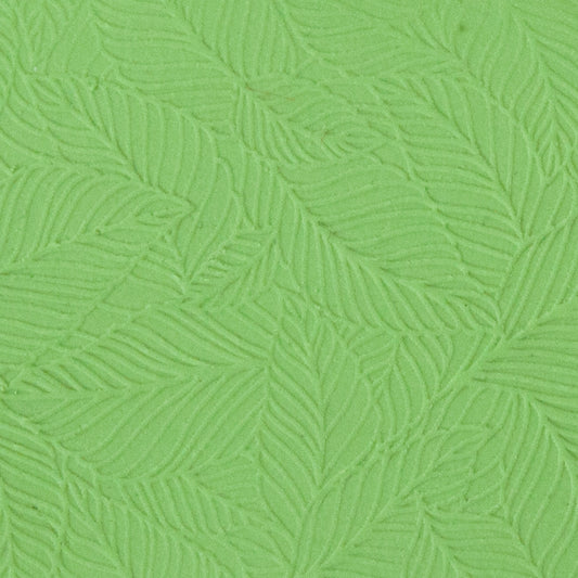 sample of Texture Mat - Botanical Symphony Collection - Foliage Stack in green clay