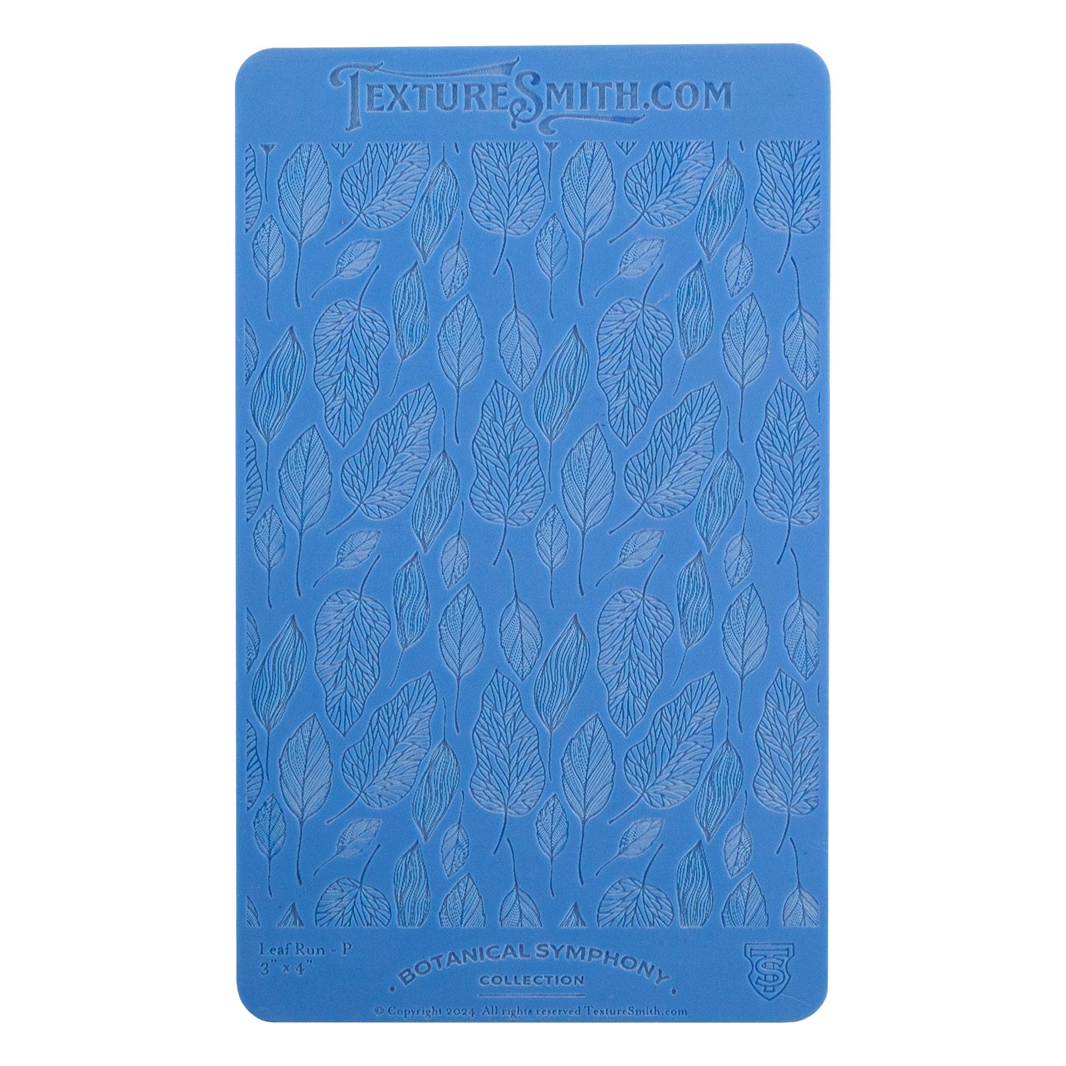 blue Texture Mat - Botanical Symphony Collection - Leaf Run