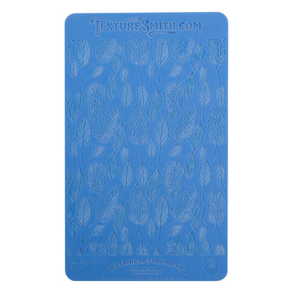 blue Texture Mat - Botanical Symphony Collection - Leaf Run