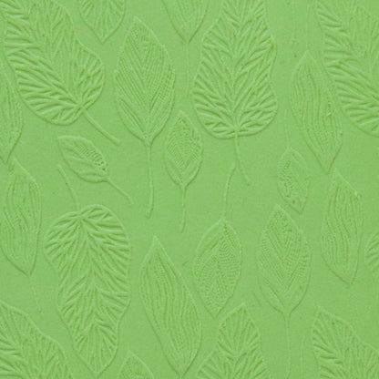 sample of Texture Mat - Botanical Symphony Collection - Leaf Run in green clay