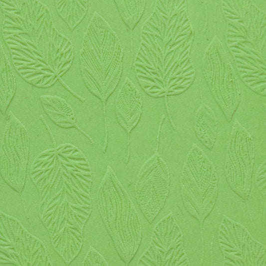 sample of Texture Mat - Botanical Symphony Collection - Leaf Run in green clay