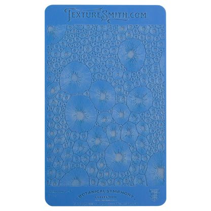 blue Texture Mat - Botanical Symphony Collection - Nasturtiums
