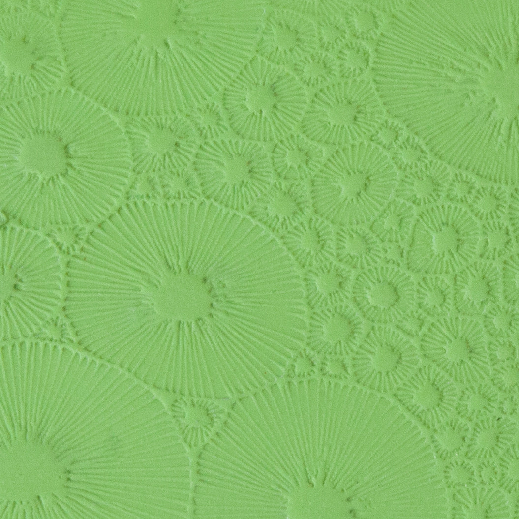 sample of Texture Mat - Botanical Symphony Collection - Nasturtiums in green clay