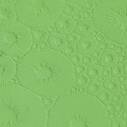 sample of Texture Mat - Botanical Symphony Collection - Nasturtiums in green clay