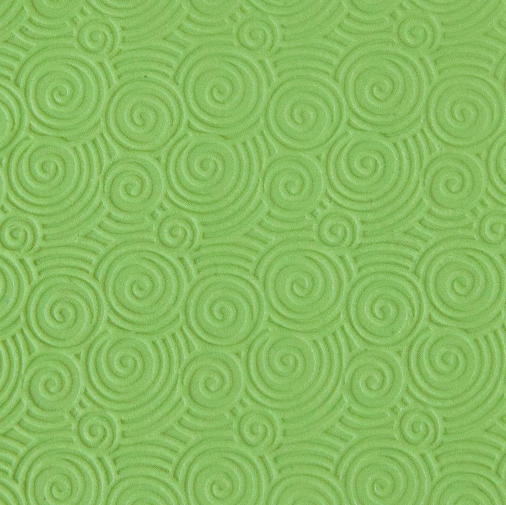 sample of Texture Mat - The Elements Collection - Spiral Waters Lite in green clay