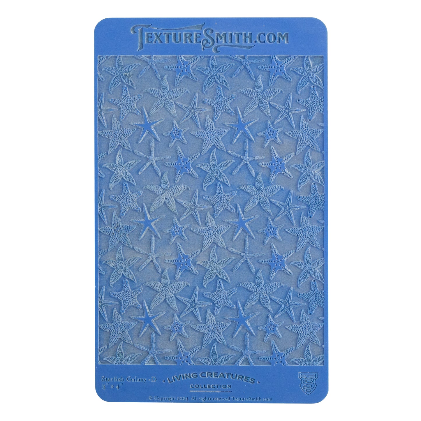 blue Texture Mat - Living Creatures Collection - Starfish Galaxy