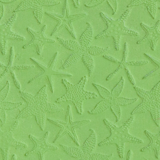 sample of Texture Mat - Living Creatures Collection - Starfish Galaxy in green clay