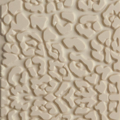 Texture Tile - Jaguar Print. Beige Texture Tiles are flexible, washable and can be used with any soft clay. Spritz with CoolSlip or dust on Dry Powder Release for stick-free impressions when using metal clay and polymer clay.