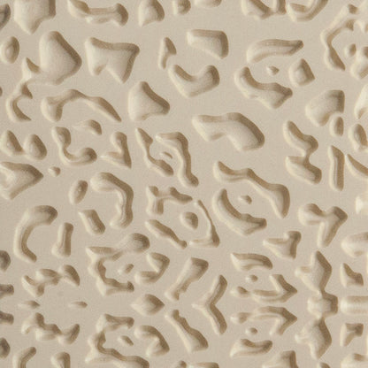 Texture Tile - Jaguar Print Embossed. Beige Texture Tiles are flexible, washable and can be used with any soft clay. Spritz with CoolSlip or dust on Dry Powder Release for stick-free impressions when using metal clay and polymer clay.