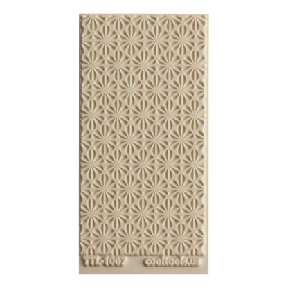 Texture Tile - Retro Daisies Embosse. Beige Texture Tiles are flexible, washable and can be used with any soft clay. Spritz with CoolSlip or dust on Dry Powder Release for stick-free impressions when using metal clay and polymer clay.d