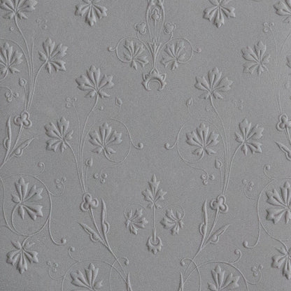 Texture Tile - Celtic Elegance Embossed sample rolled into gray polymer clay
