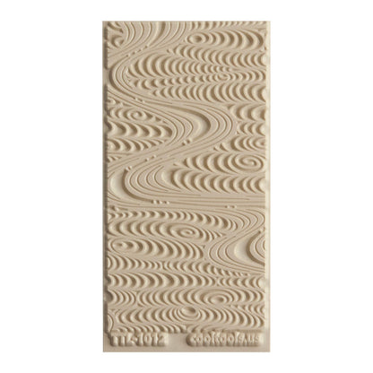 Texture Tile - A River Runs Through. Beige Texture Tiles are flexible, washable and can be used with any soft clay. Spritz with CoolSlip or dust on Dry Powder Release for stick-free impressions when using metal clay and polymer clay.