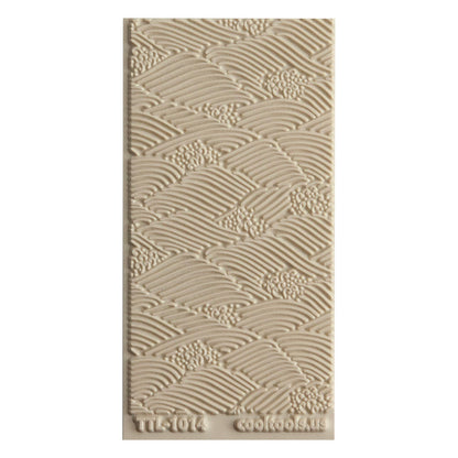 Texture Tile - High Surf. Beige Texture Tiles are flexible, washable and can be used with any soft clay. Spritz with CoolSlip or dust on Dry Powder Release for stick-free impressions when using metal clay and polymer clay.