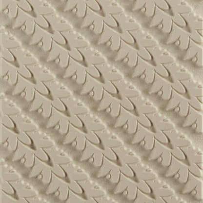 Texture Tile - Diagonal Botanicals Beige Texture Tiles are flexible, washable and can be used with any soft clay. Spritz with CoolSlip or dust on Dry Powder Release for stick-free impressions when using 