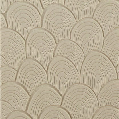 Texture Tile - Lolli Sunrise Embossed Beige Texture Tiles are flexible, washable and can be used with any soft clay. Spritz with CoolSlip or dust on Dry Powder Release for stick-free impressions when using 