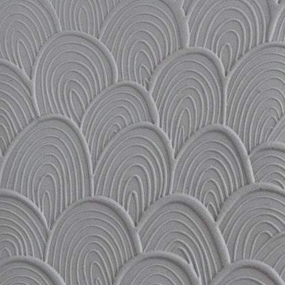 Texture Tile - Lolli Sunrise Embossed sample in polymer clay