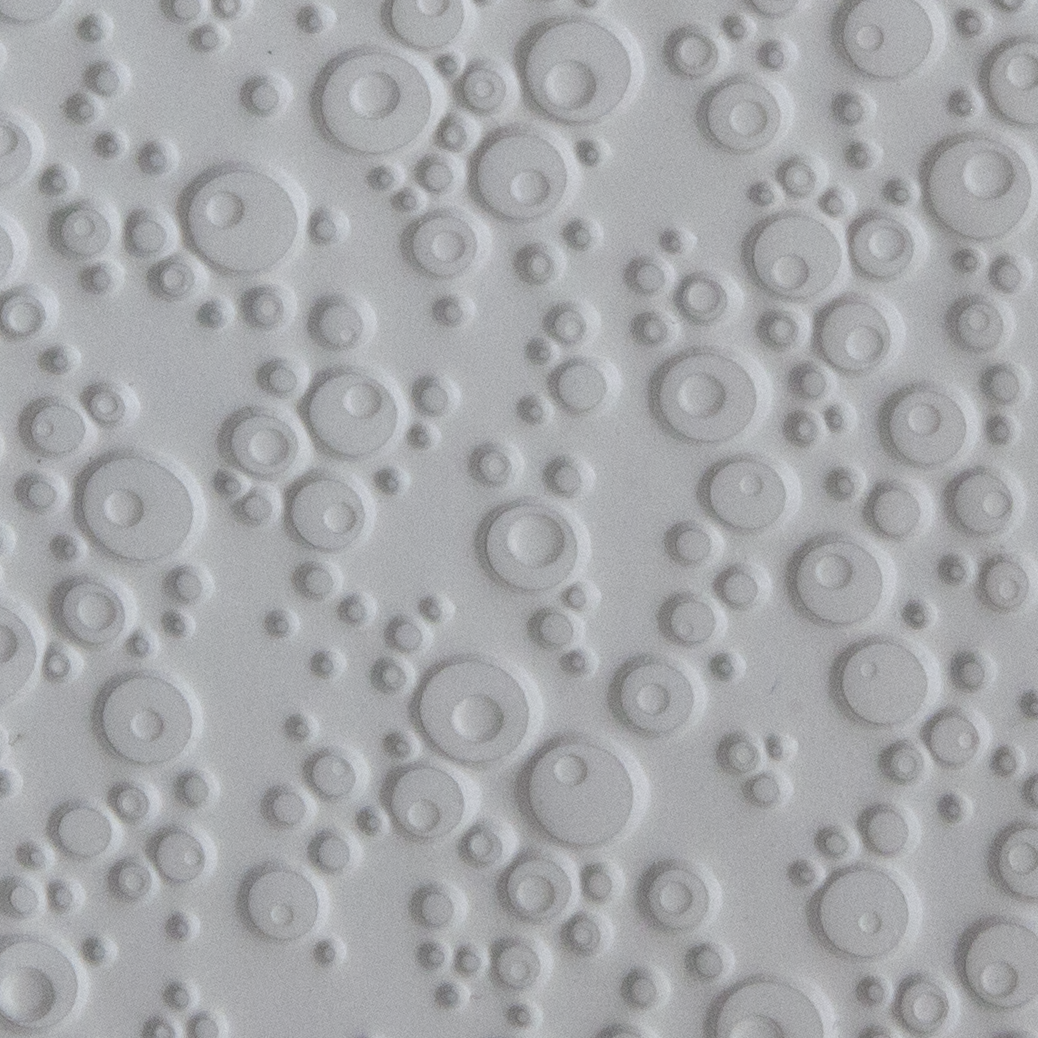 Texture Tile - Double Bubble sample rolled into clay