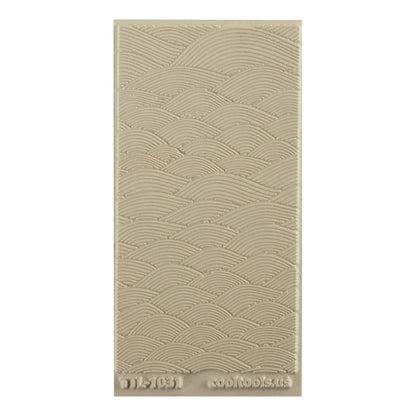 Beige Texture Tiles are flexible, washable and can be used with any soft clay. Spritz with CoolSlip or dust on Dry Powder Release for stick-free impressions when using Texture Tile - Landslide 