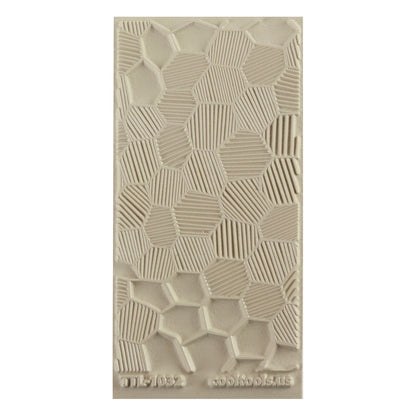 Texture Tile - Honeycomb Mosaic Beige Texture Tiles are flexible, washable and can be used with any soft clay. Spritz with CoolSlip or dust on Dry Powder Release for stick-free impressions when using 