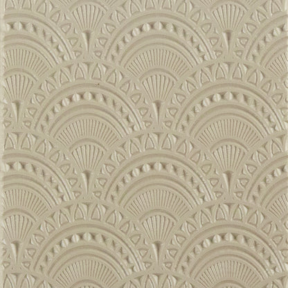 Texture Tile - Moroccan Sunrise Embossed Beige Texture Tiles are flexible, washable and can be used with any soft clay. Spritz with CoolSlip or dust on Dry Powder Release for stick-free impressions when using 