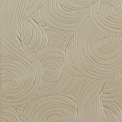 Texture Tile - Entangled Embossed Beige Texture Tiles are flexible, washable and can be used with any soft clay. Spritz with CoolSlip or dust on Dry Powder Release for stick-free impressions when using 