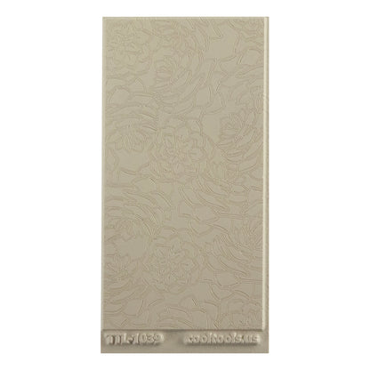 Texture Tile - Euphoria Embossed Beige Texture Tiles are flexible, washable and can be used with any soft clay. Spritz with CoolSlip or dust on Dry Powder Release for stick-free impressions when using 