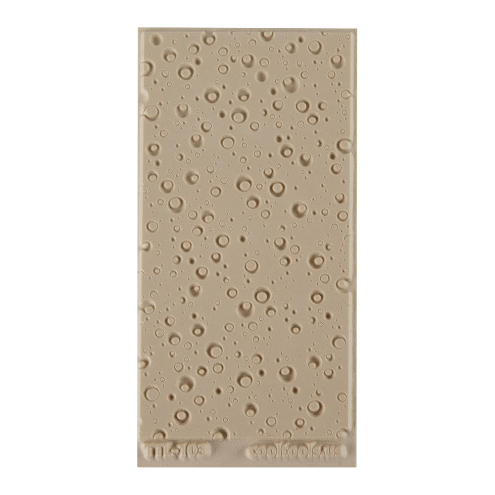 Texture Tile - Double Bubble Embossed. Beige Texture Tiles are flexible, washable and can be used with any soft clay. Spritz with CoolSlip or dust on Dry Powder Release for stick-free impressions when using metal clay and polymer clay.