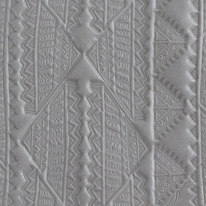 Texture Tile - Tribal Rug sample in polymer clay