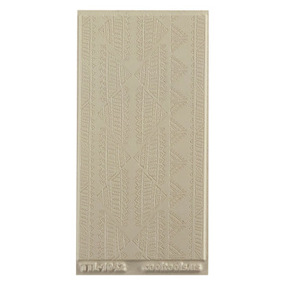 Texture Tile - Tribal Rug Embossed Beige Texture Tiles are flexible, washable and can be used with any soft clay. Spritz with CoolSlip or dust on Dry Powder Release for stick-free impressions when using  
