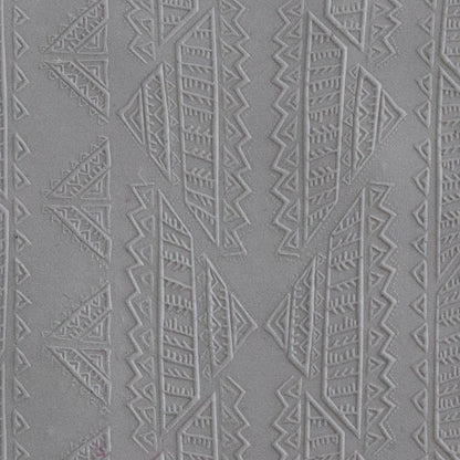 Texture Tile - Tribal Rug Embossed sample in polymer clay